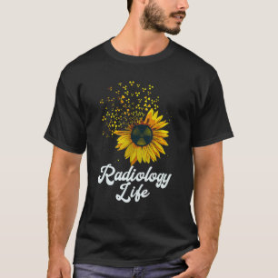 Radiology Life Solros Gult Flower Quote T Shirt