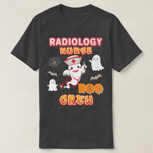 Radiology Nurse Boo Crew Halloween Ghost Witch Pum T Shirt (Design framsida)