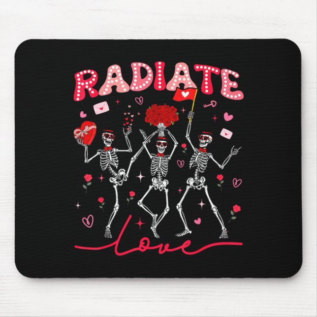 Radiology Radiate Rad Tech Valentine Skeleton Hear Musmatta (Framsidan)