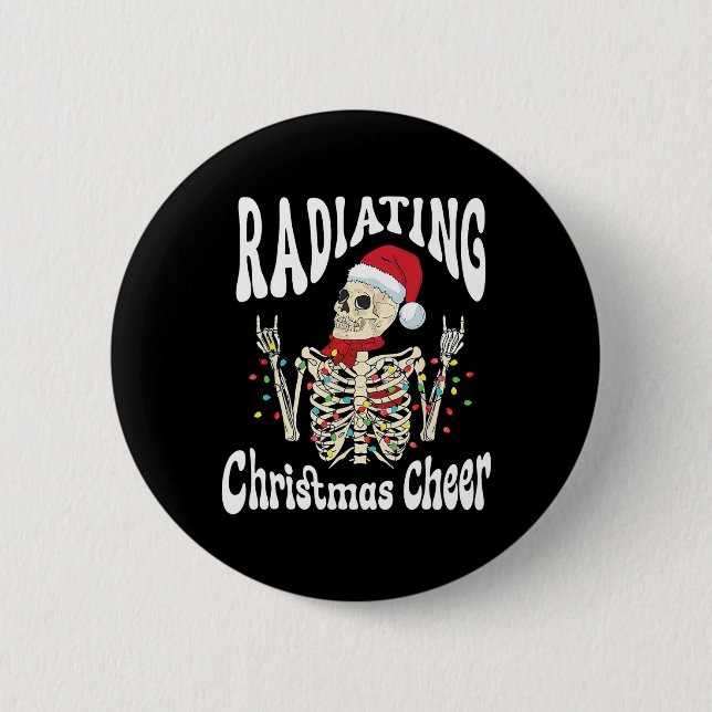 Radiology Radiating Christmas Cheer X-ray Rad Tech Knapp (Framsida)