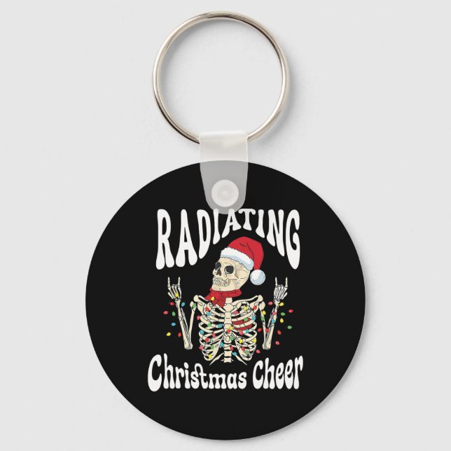 Radiology Radiating Christmas Cheer X-ray Rad Tech Nyckelring (Framsida)