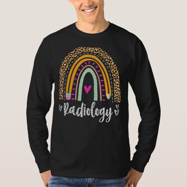 Radiology Rainbow X Ray Tech T Shirt (Framsida)