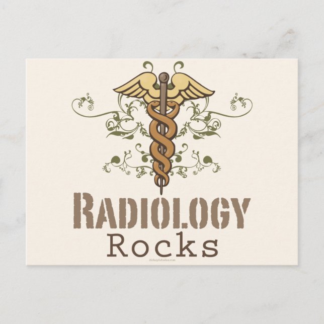 Radiology Sten Caduceus vycard Vykort (Framsida)