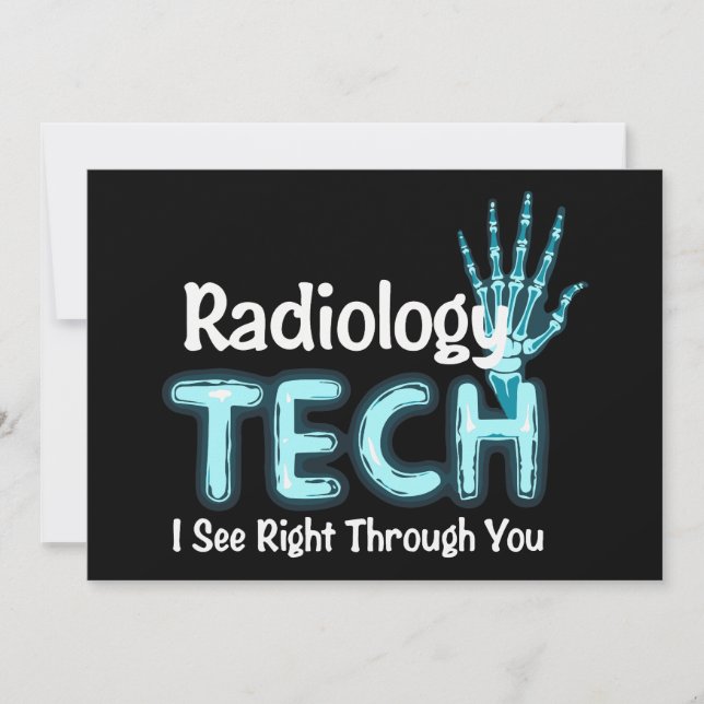 Radiology Tech Humor X Ray Inbjudningar (Framsida)