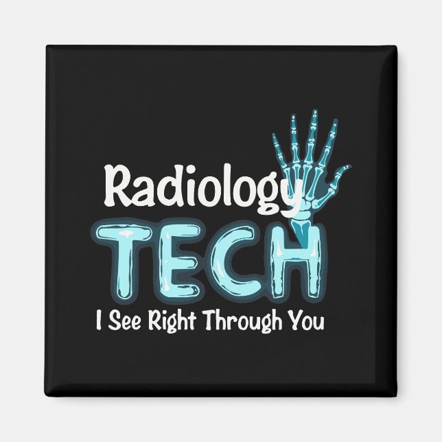 Radiology Tech Humor X Ray Magnet (Framsidan)