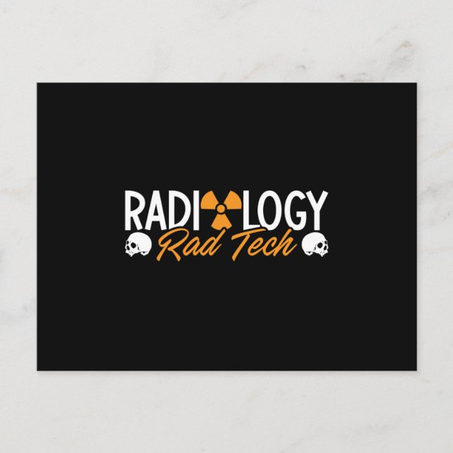 Radiology Tech Rad Medicine Technolog Xray Vykort (Framsida)