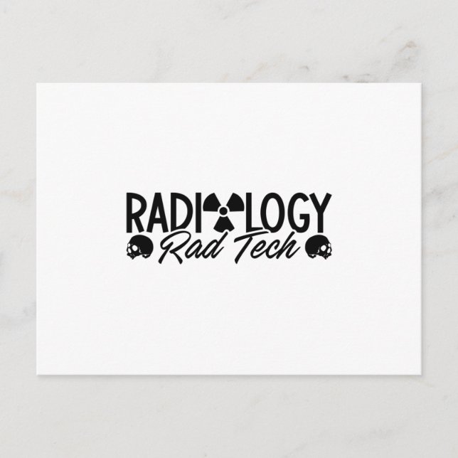 Radiology Tech Rad Medicine Xray Technolog Vykort (Framsida)