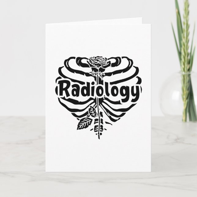 Radiology Tech Rad Nurse Flower Technolog Xray Kort (Framsida)