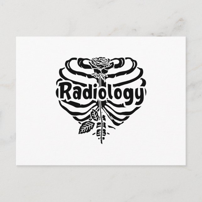 Radiology Tech Rad Nurse Flower Technolog Xray Vykort (Framsida)