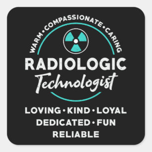 Radiology Tech Radiologic Technolog Xray Tech Fyrkantigt Klistermärke