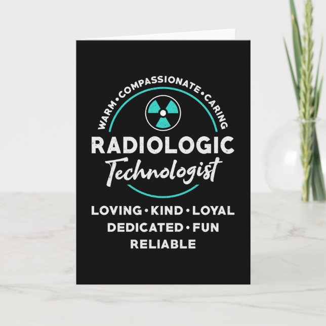 Radiology Tech Radiologic Technolog Xray Tech Kort (Framsida)