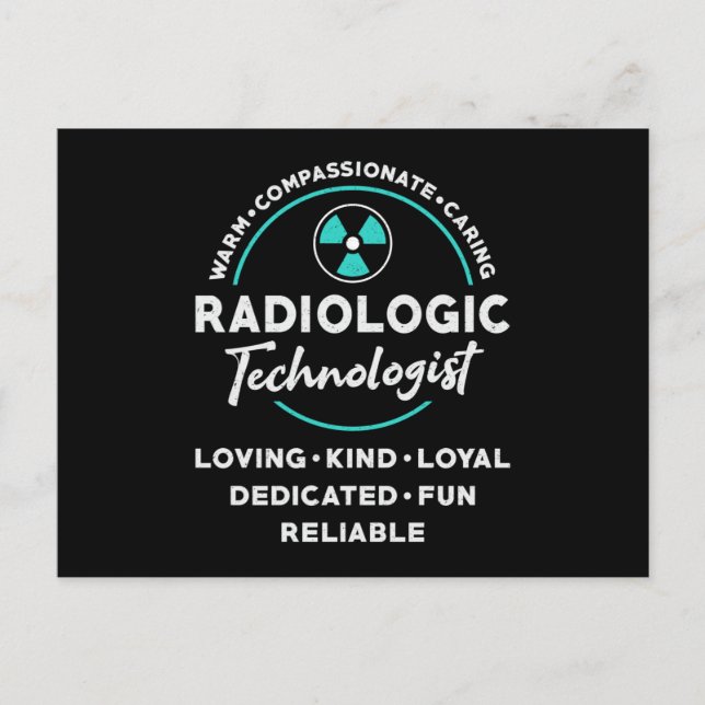 Radiology Tech Radiologic Technolog Xray Tech Vykort (Framsida)
