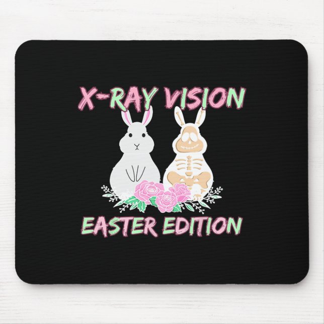 Radiology Tech Xray Vision Påsk Edition Bunny Ea Musmatta (Framsidan)