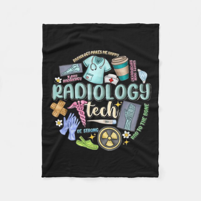 Radiology Technician Christmas Rad Tech X-ray Tech Fleecefilt (Framsidan)