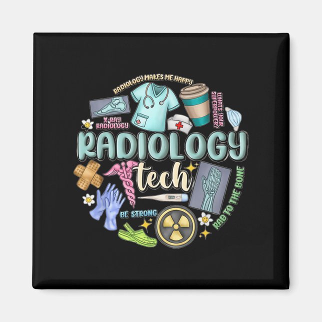 Radiology Technician Christmas Rad Tech X-ray Tech Magnet (Framsidan)