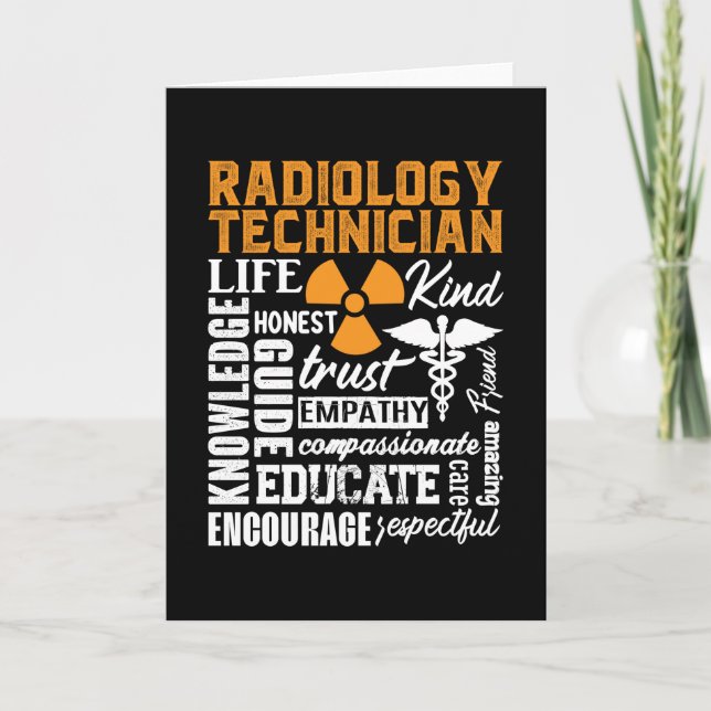 Radiology Technician Rad Tech Technologist Xray Kort (Framsida)