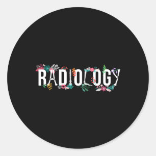 Radiology Technolog Flowers Rad Tech Runt Klistermärke