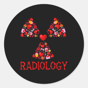 Radiology Valentine Hearts Cute Radiolog Rray Runt Klistermärke