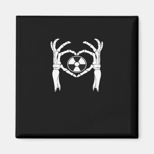 Radiology X-Ray Tech Hjärtformade Skeleton Händer Magnet