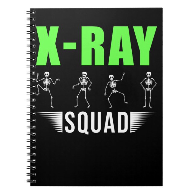 Radiology Xray Skeletons Funny Radiolog Squad Anteckningsbok (Framsidan)