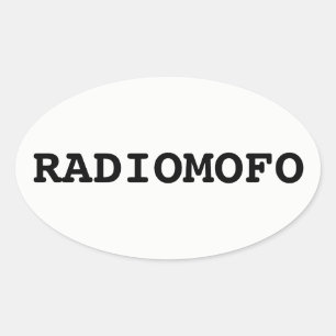 RadioMofo Sticker! Ovalt Klistermärke
