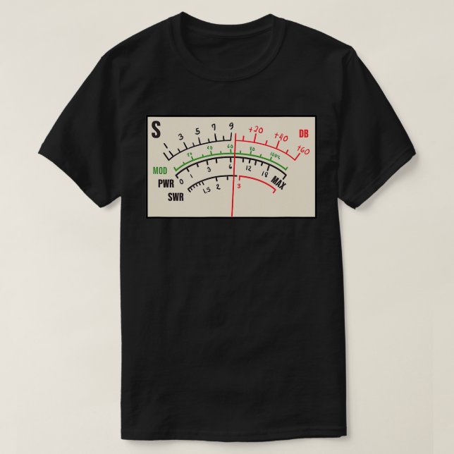 Radiooperatör för SWR-mäterare T Shirt (Design framsida)