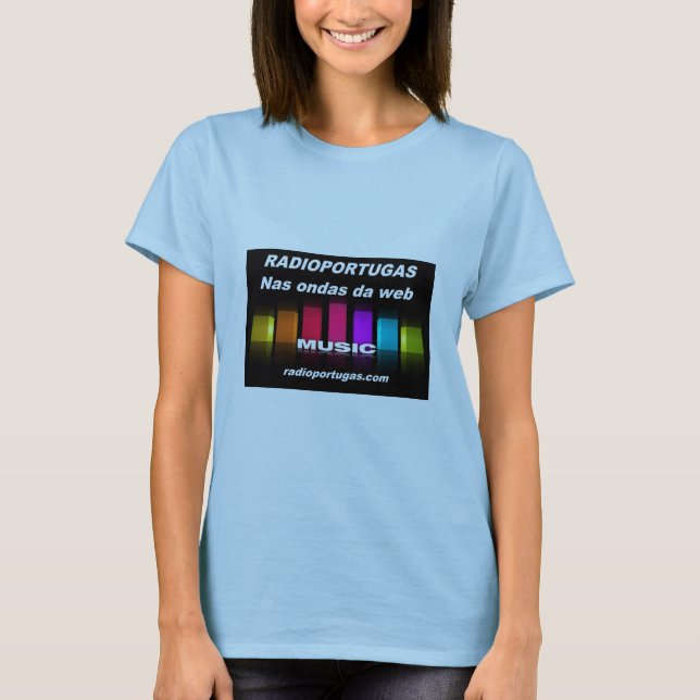 Radioportugas , nas ondas da web , feminino t shirt (Framsida)