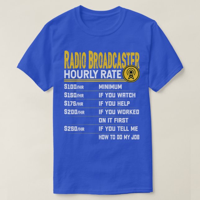 Radioradio Broadcaster Timrate Funny Radio Broadca T Shirt (Design framsida)