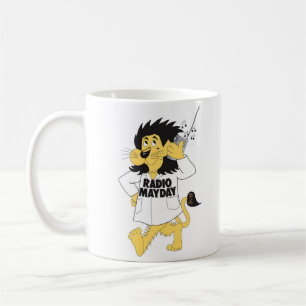 Radiosände den lejona muggen för maydayen kaffemugg
