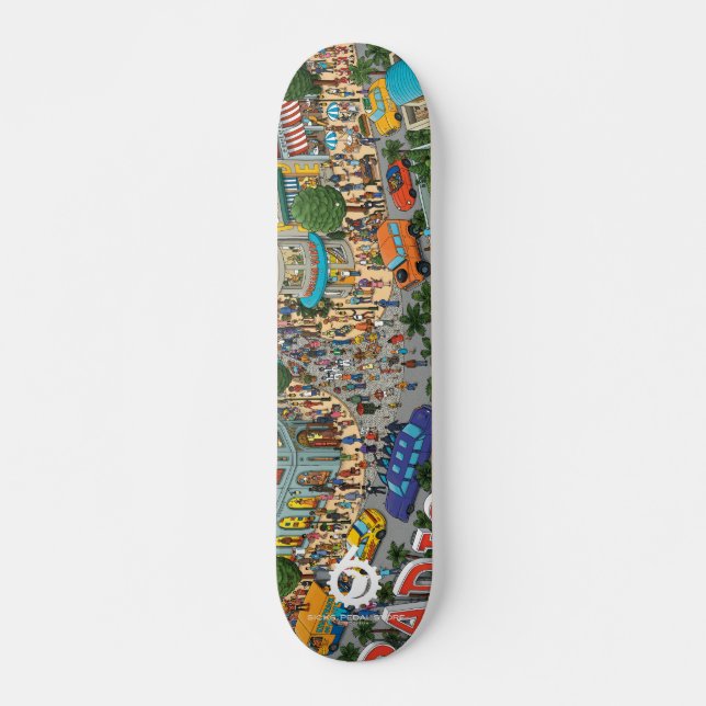 RADIOSÄNDE DREVSICKS: PEDAL- LAGER ver. Skateboard Bräda 20,5 Cm (Framsida)