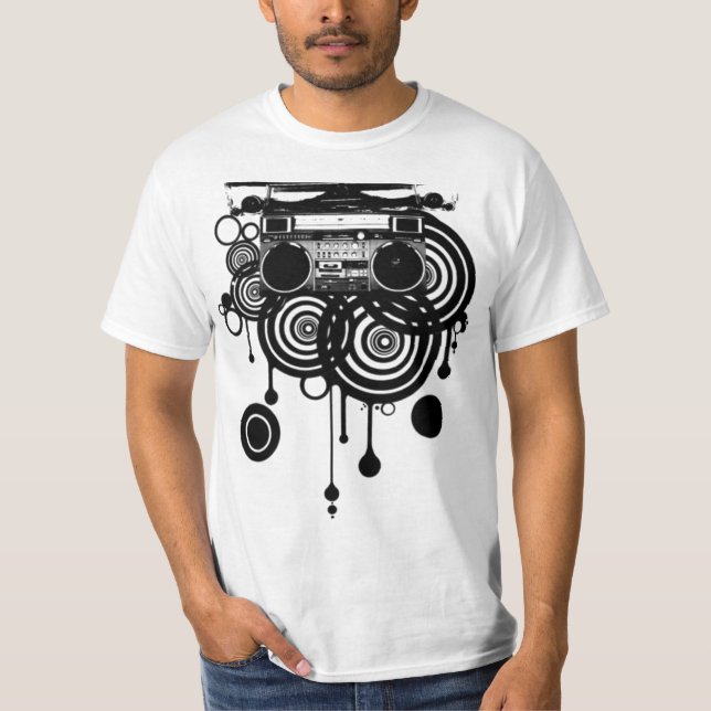 Radiosände droppande t-shirt (Framsida)