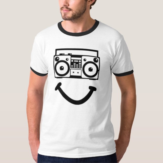 Radiosände huvudet (svarten) tee (Framsida)