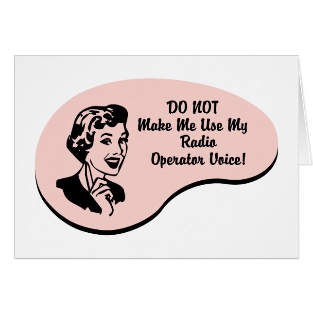 Radiosände operatören uttrycker hälsningskort (Framsidan Horizontal)