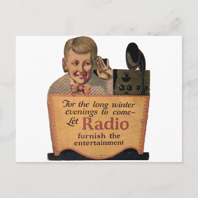 Radiosände pojken vykort (Framsida)