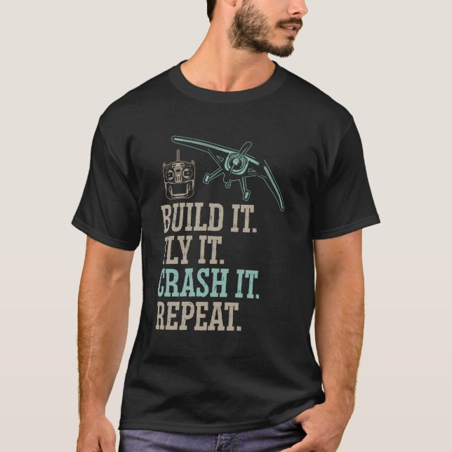 Radiostyrt Flygplan-flygplan T Shirt (Framsida)