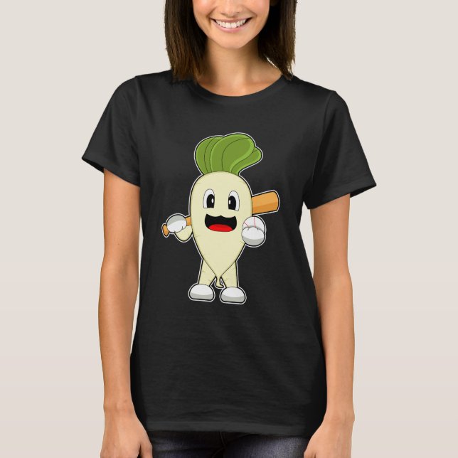 Radish Baseball Baseball fladdermus T Shirt (Framsida)