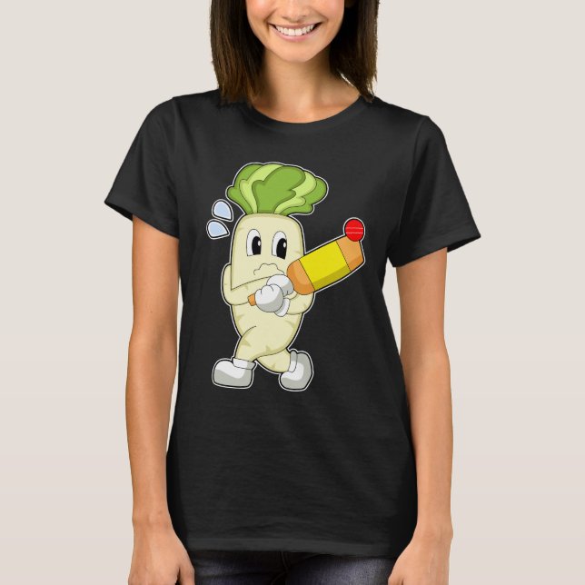 Radish Cricket fladdermus T Shirt (Framsida)