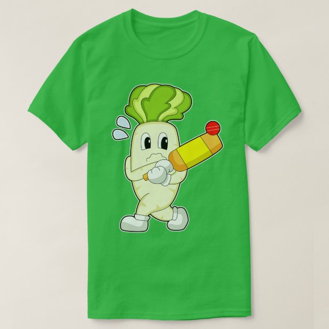Radish Cricket fladdermus T Shirt (Design framsida)