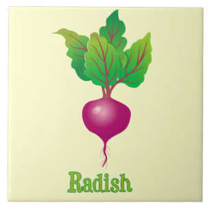 Radish Illustration Decorative Kitchen-dekorations Kakelplatta