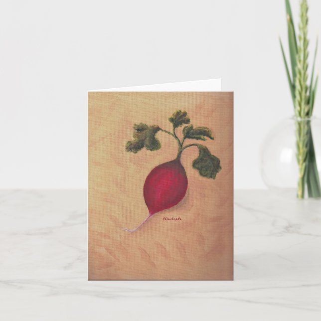 Radish Note Card Kort (Framsida)