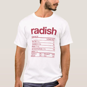 Radish Nutrition Fact Funny Thanksgiving jul T Shirt