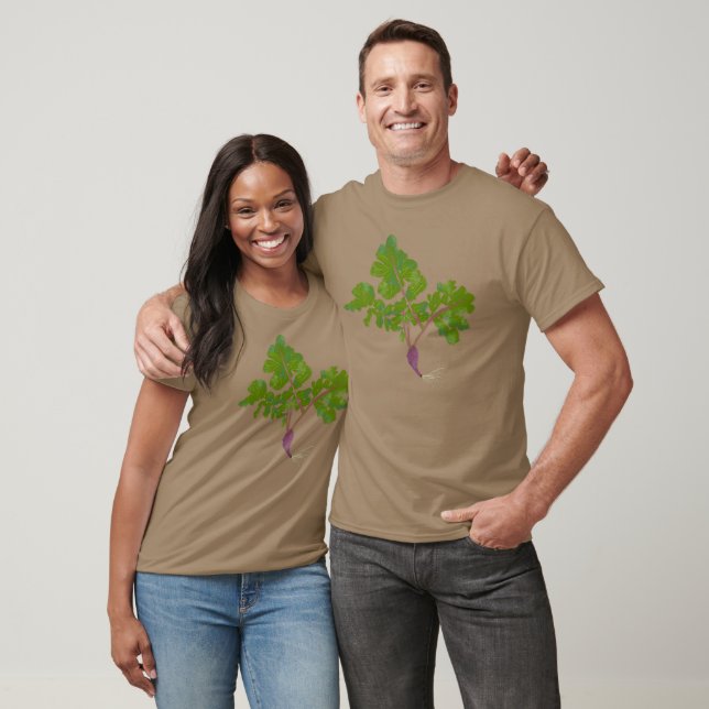 Radish  Plant Art Earthy T Shirt (Unisex)