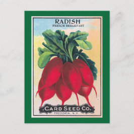 Radish Seed Packet Vykort