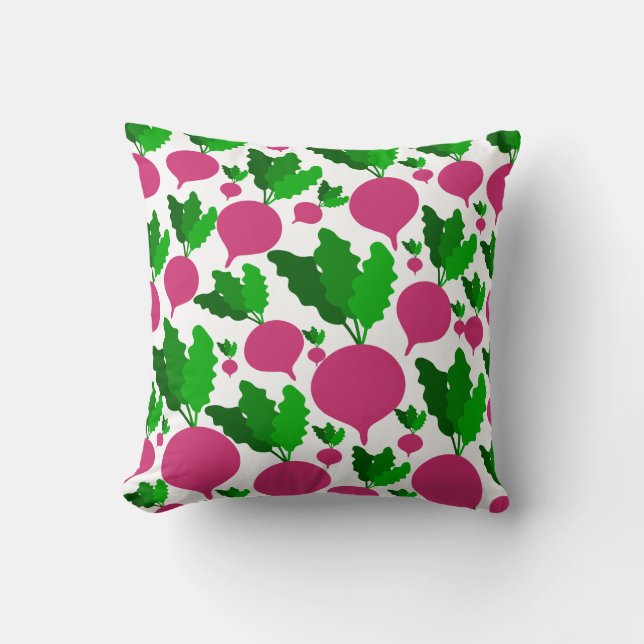 Radish Vegetabiliska mönster Kudde (Framsida)