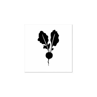 Radish  Vegetable Rustic Lino-cut Stil Stämpel
