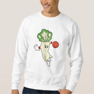 Radish vid Basketball Sports Lång Ärmad Tröja