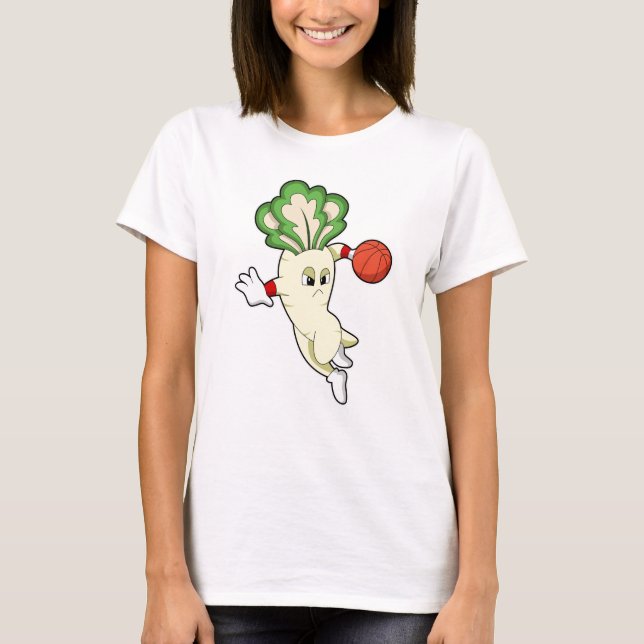 Radish vid Basketball Sports T Shirt (Framsida)