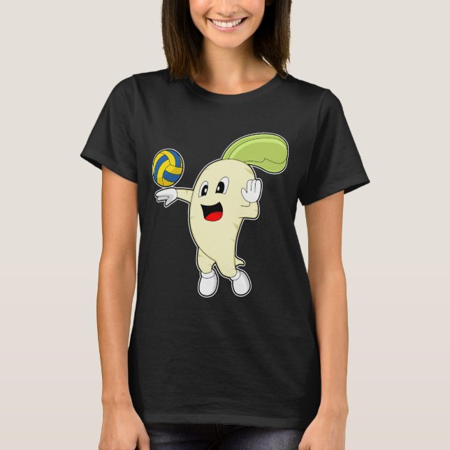 Radish Volleyball-spelare Volleyball T Shirt (Framsida)