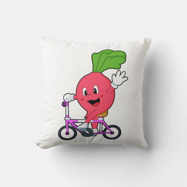 Radish with Bicycle Kudde (Framsida)
