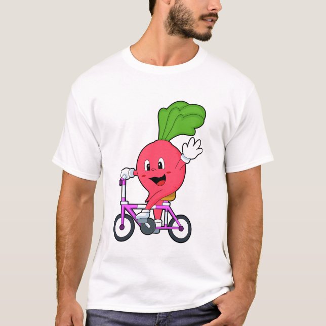 Radish with Bicycle T Shirt (Framsida)